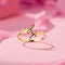 Hallmark Silver Elegant Olive Leaf Gold Plated Ring