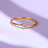 Hallmark Silver Minimal Daily Wear Gold Plated Ring