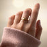 Hallmark Silver Cute Cat Minimal Gold Plated Ring