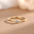 Hallmark Silver Solitaire Gold Plated Ring