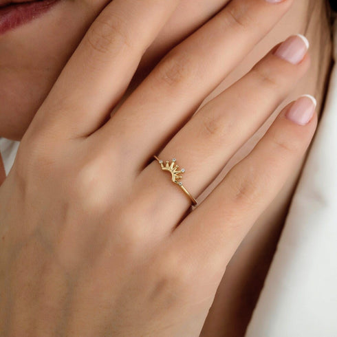 Hallmark Silver Beauty Sterling Gold Plated Ring