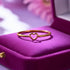 Hallmark Silver Loving Heart Gold Plated Minimal Ring