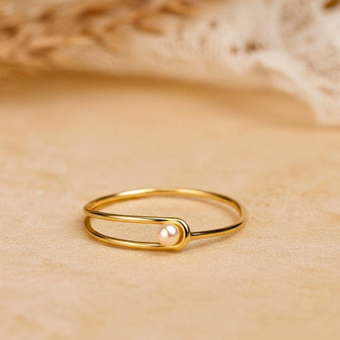 Hallmark Silver Delicate Touch Gold Plated Ring