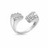 Zarkan 925 Silver Baguette American Diamond Ring
