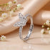 Hallmark Silver Minimal Sparkle Butterfly Ring