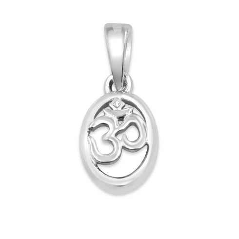 Hallmark Silver OM Pendant With Chain