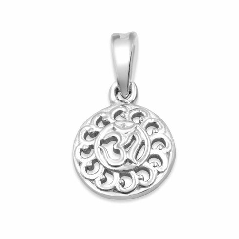 Zarkan 925 Silver OM Pendant With Chain