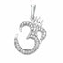 Zarkan 925 Silver OM Trishul Pendant With Chain