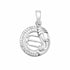 Zarkan Silver Zircon Stone Mangalmurti Pendant With Chain