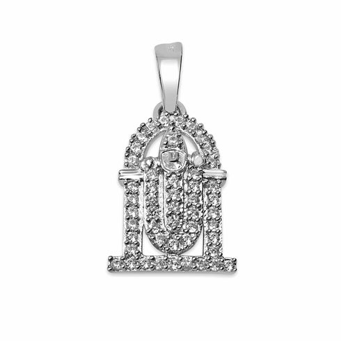 Zarkan 925 Silver Shree Balaji Pendant with chain