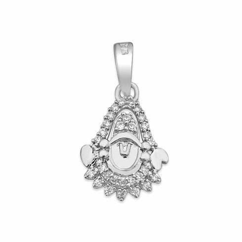 Zarkan 925 Silver Tirupati Balaji Pendant With Chain