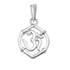 Hallmark Silver Minimal OM Pendant With Box Chain