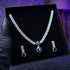 Hallmark Silver Midnight Elegance Necklace & Earring Set with Sapphire Hues jewellery Set