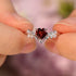 Hallmark Silver Heart’s Desire Red Garnet Ring