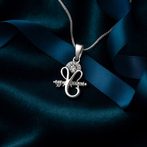 Hallmark Silver Ganesh Chaturthi Special Flute Ganesha Pendant With Chain