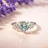 Hallmark Silver Heart’s Desire Aqua Blue Stone Ring