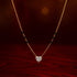 Hallmark Silver Minimalist Heart Shape Gold Plated Mangalsutra