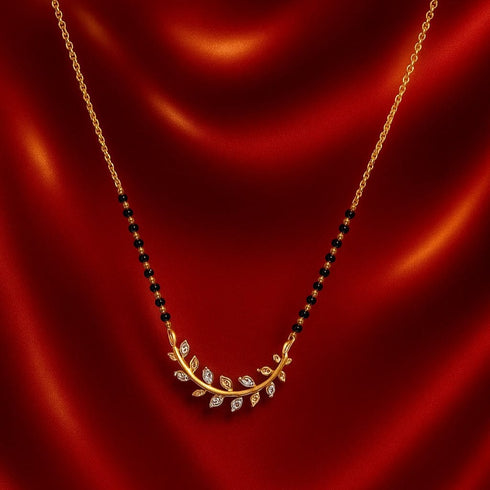 Hallmark Silver Leaf Gold Plated Daily Wear Mangalsutra