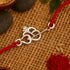 Zarkan Precious Silver OM Trishul Rakhi With Roli Chawal
