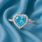 Hallmark Silver Marine Blue Heart Ring