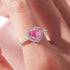 Hallmark Silver Love Pink Heart Ring
