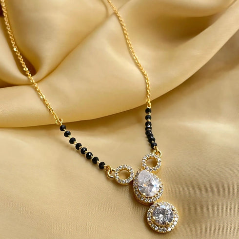 Hallmark Silver Gold Plated Mangalsutra Inspired By Katrina Kaif