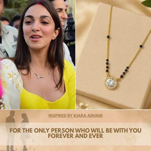Hallmark Silver Gold Plated Mangalsutra Inspired By Kiara Advani