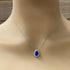 Zarkan Water Drop Blue Silver Pendant
