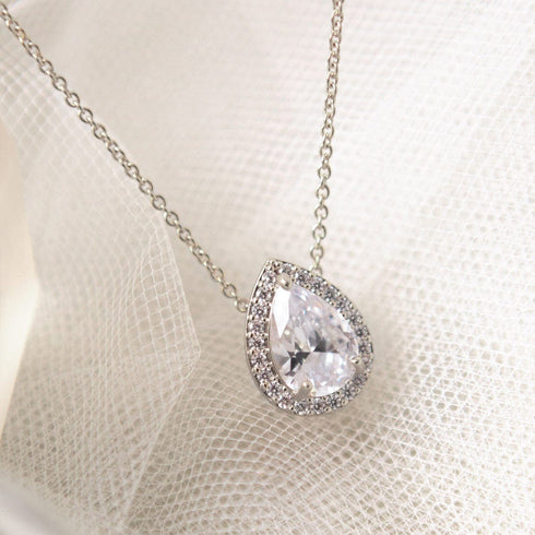 Zarkan Water Drop Silver Pendant