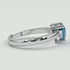 Zarkan 925 Sterling Silver Blue Heart Ring