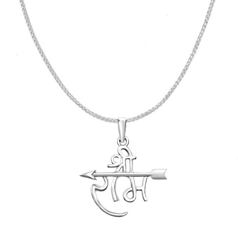 Zarkan Ayodhya Special 925 Silver Shri Ram Locket With Chain