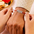 Zarkan VEERA Pure Silver Rakhi With Roli Chawal