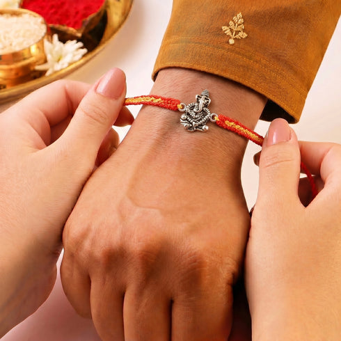 Hallmark Silver Ganesha Rakhi