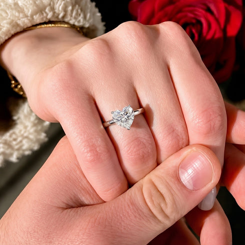 Zarkan Diamond Cut Heart 925 Sterling Silver RIng