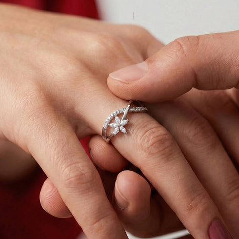 Hallmark Silver Infinity Bloom Ring