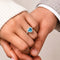 Hallmark Silver Marine Blue Heart Ring
