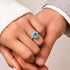 Hallmark Silver Marine Blue Heart Ring
