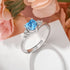 Zarkan Royal Blue Diamond Hallmarked Silver Love Ring