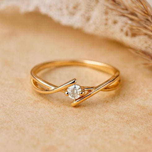 Hallmark Silver Sterling Minimal Gold Plated Ring