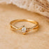 Hallmark Silver Sterling Minimal Gold Plated Ring