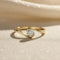 Hallmark Silver Golden Embrace Solitaire Ring