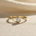 Hallmark Silver Golden Embrace Solitaire Ring