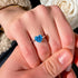 Zarkan 925 Sterling Silver Blue Heart Ring