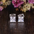 Zarkan Ice Cube Silver Studs