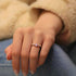 Hallmark Silver Modern Minimal Gold Plated Ring
