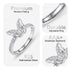 Hallmark Silver Minimal Sparkle Butterfly Ring