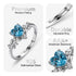 Hallmark Silver Heart’s Desire Aqua Blue Stone Ring