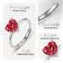Zarkan 925 Sterling Silver Ruby Heart Ring