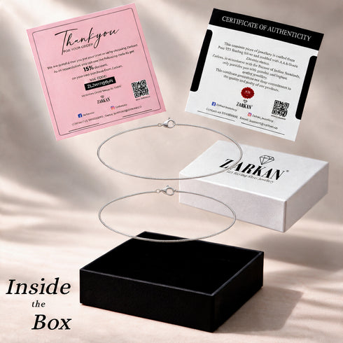 Hallmark Silver Minimal Anklet For Women Best For Gifting