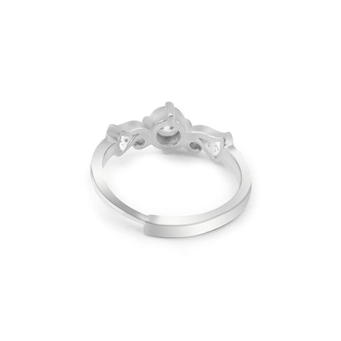 Luxe American Diamond Silver Ring